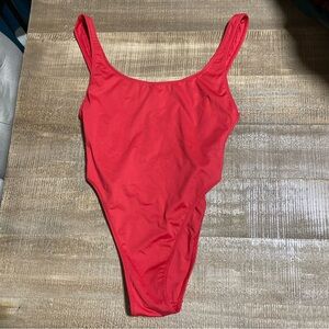 Frankie's Bikinis red one piece swimsuit Swimwear